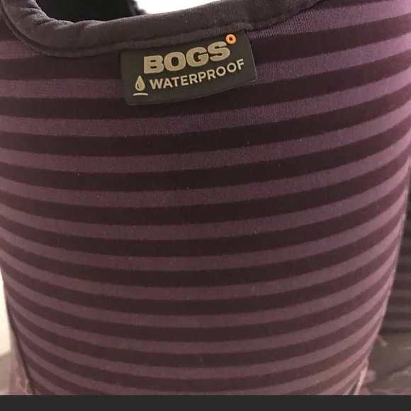 BOGS | Waterproof Classic Flower Stripes Boots Size Youth 6 - Picture 8 of 11